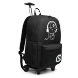 25L Rucksack Telescopic Handle Wheel Trolly Cabin Bag