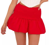 Ladies Puffball Mini Flared RaRa Skirt