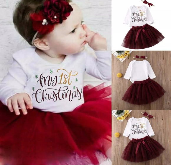 Baby My First Xmas Outfit and Headband