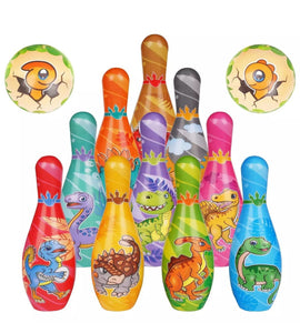 Kids Dinosaur Theme Bowling Set