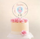 Personalised Childrens Birthday Themed Acrylic Age Cake Toppers