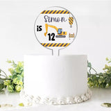 Personalised Childrens Birthday Themed Acrylic Age Cake Toppers