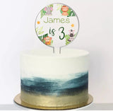 Personalised Childrens Birthday Themed Acrylic Age Cake Toppers