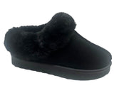 CHILDRENS WARM WINTER FAUX FUR LINED SNUGG SLIPON SLIPPERS