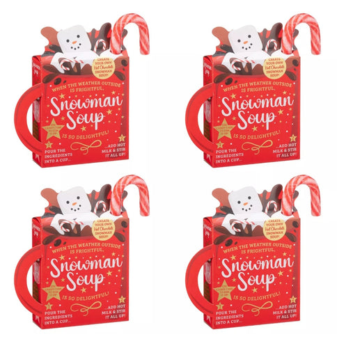 4 x Hot Chocolate Snowman Soup