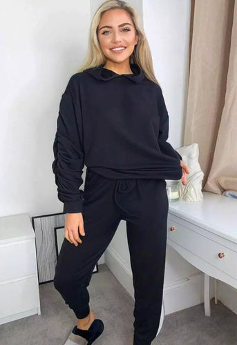 Ladies Hooded 2 Piece Co Ord Tracksuit Set