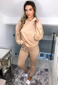 Ladies Hooded 2 Piece Co Ord Tracksuit Set