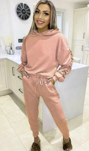 Ladies Hooded 2 Piece Co Ord Tracksuit Set