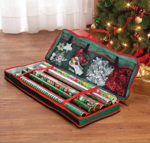 Christmas Wrapping Paper Storage Bag