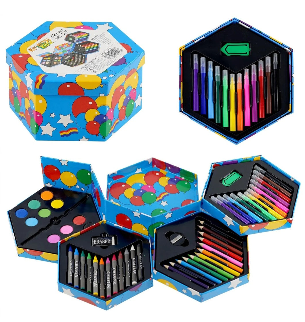 Hexagonal 52 Pcs Craft Art Box