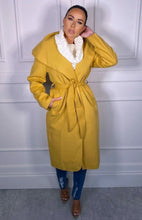 Load image into Gallery viewer, Womens Waterfall Belted Italian Drape Long Trench Coat