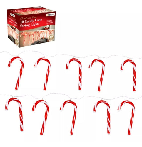 10PC Candy Cane LED String Lights