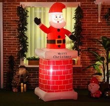 Load image into Gallery viewer, 7ft Christmas Inflatable Santa Claus Blow-Up Outdoor LED Garden Display