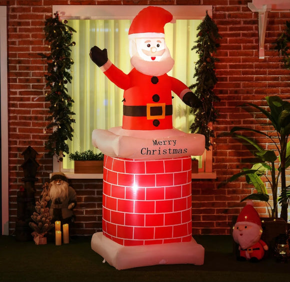 7ft Christmas Inflatable Santa Claus Blow-Up Outdoor LED Garden Display