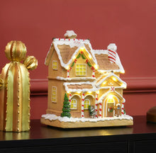 Load image into Gallery viewer, Christmas Gingerbread House with LED Lights and Music