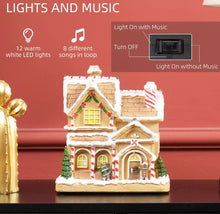 Load image into Gallery viewer, Christmas Gingerbread House with LED Lights and Music