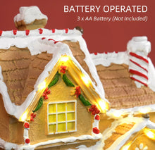 Load image into Gallery viewer, Christmas Gingerbread House with LED Lights and Music