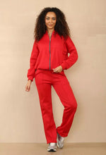 Load image into Gallery viewer, Womens Bomber Zip Jacket Ladies Palazzo Flare Joggers Lounge Wear Tracksuit Set