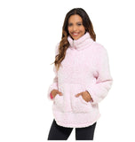 Ladies Sherpa Fleece Half Zip Up Loungewear Sweatshirt