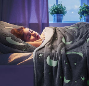 Glow In The Dark Moon and Stars Duvet Set