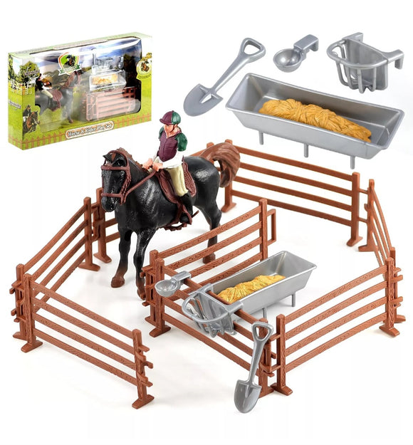 Horse and Rider Playset with Accessories