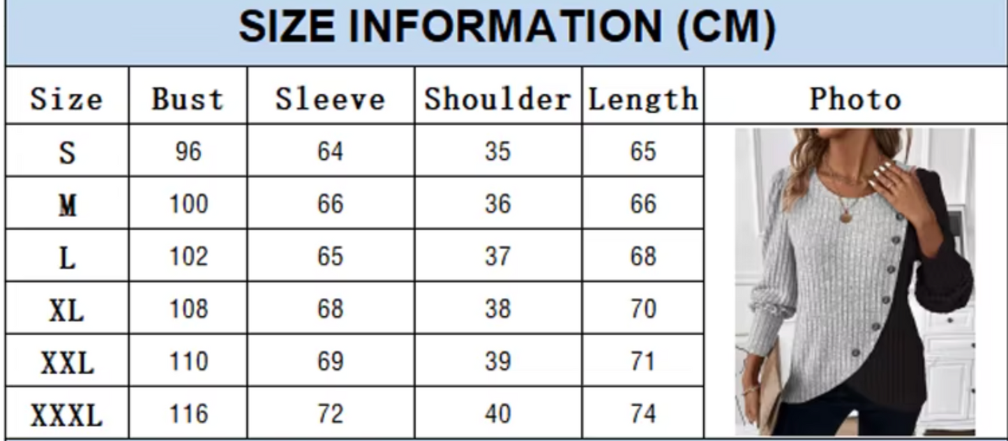 O-neck Buttons Long Sleeved Sweater