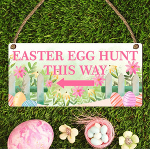 Wooden Easter Egg Hunt Sign