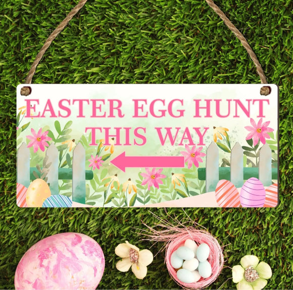 Wooden Easter Egg Hunt Sign