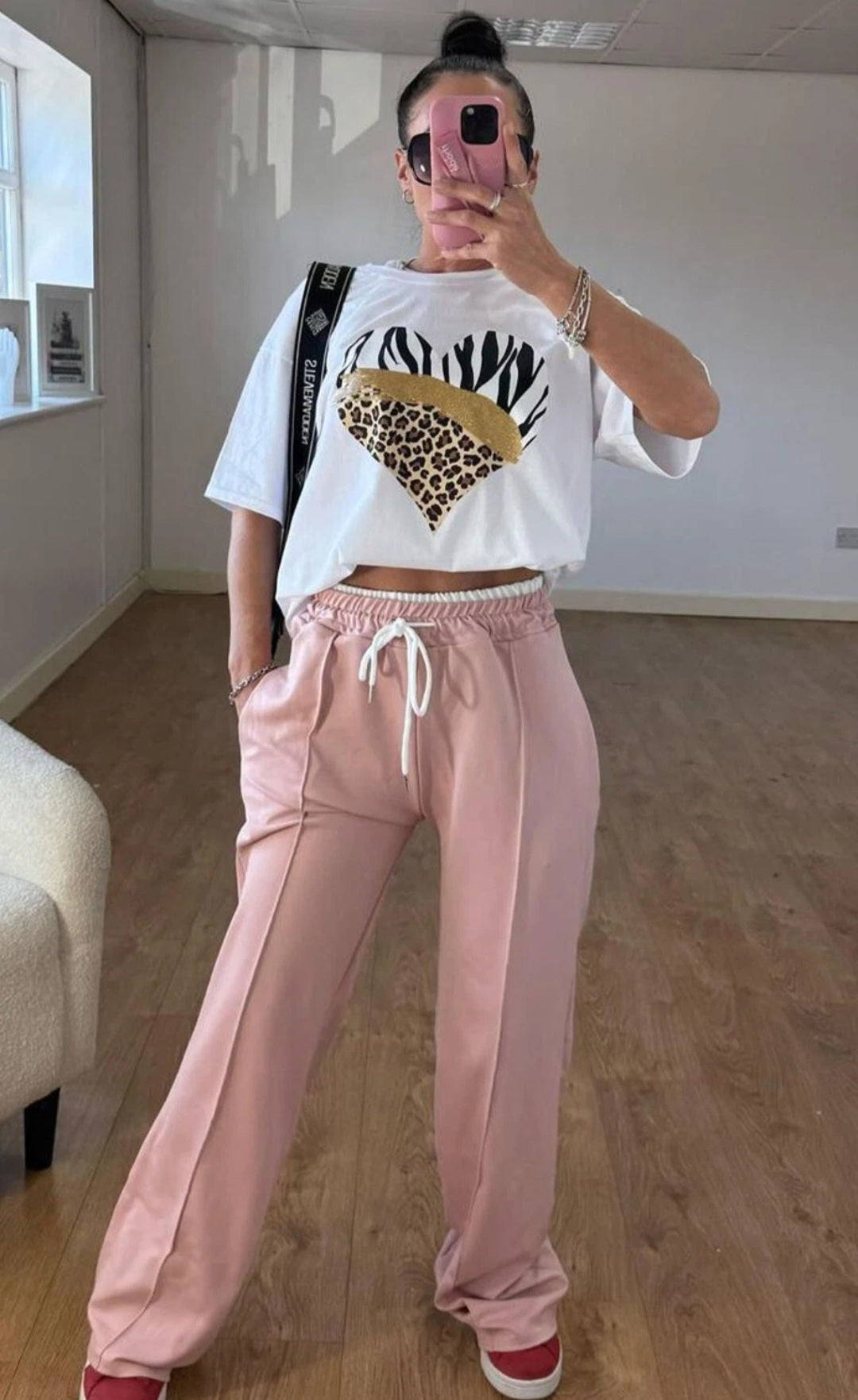 Womens High Waist Palazzo Trouser Pleated Wide Leg Bottoms