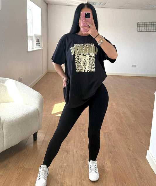 Womens Oversized Baggy Graphic T Shirt