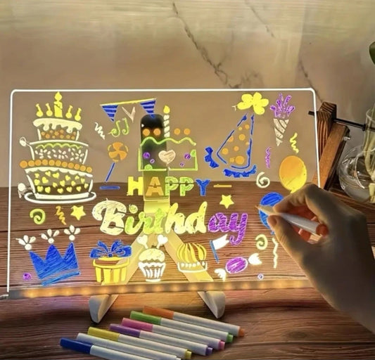 LED Note Board w/ 7Colour Pens