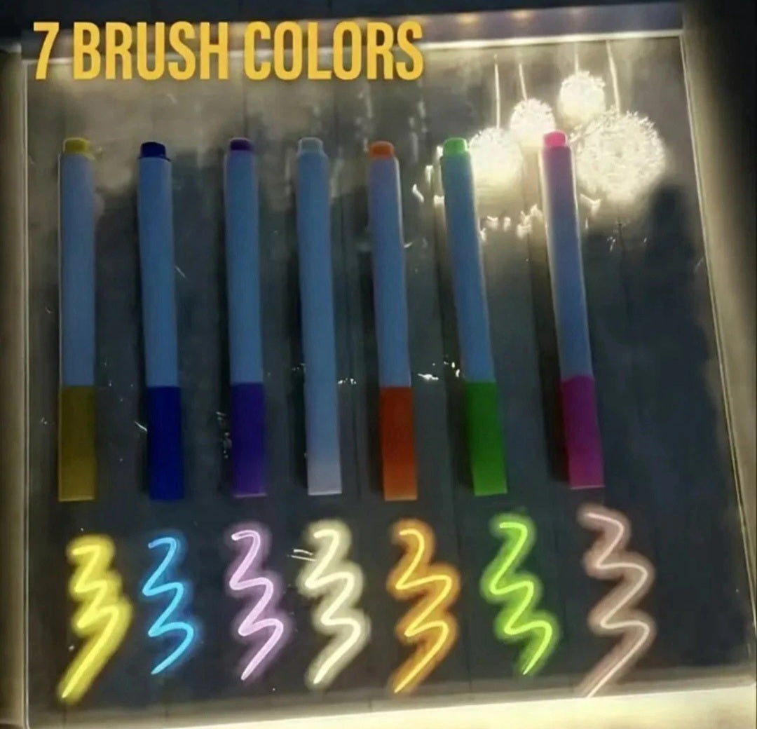 LED Note Board w/ 7Colour Pens