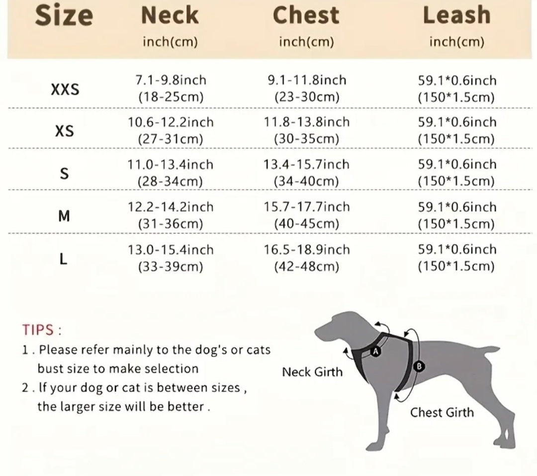 Comfortable No Pull Dog Harness Set