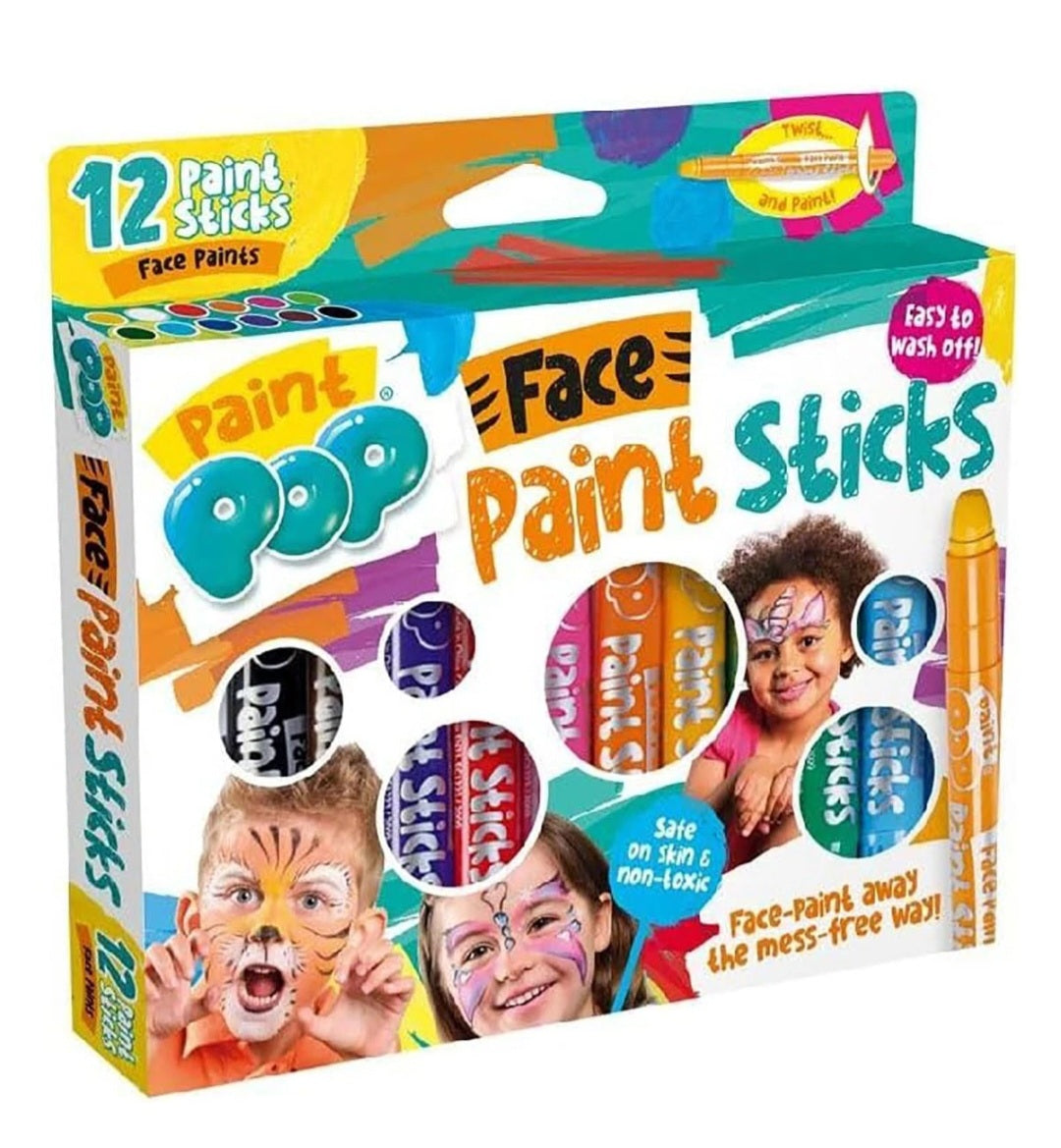 12 Pack Paint Pop Face Paint Sticks