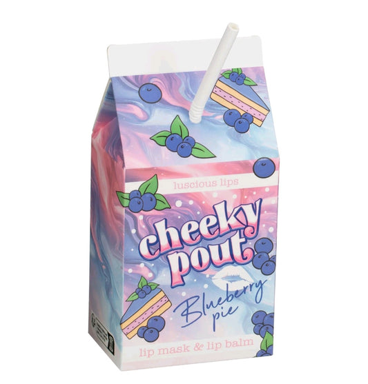 2Pc Cheeky Pout Lip Mask & Balm In Novelty Milk Carton