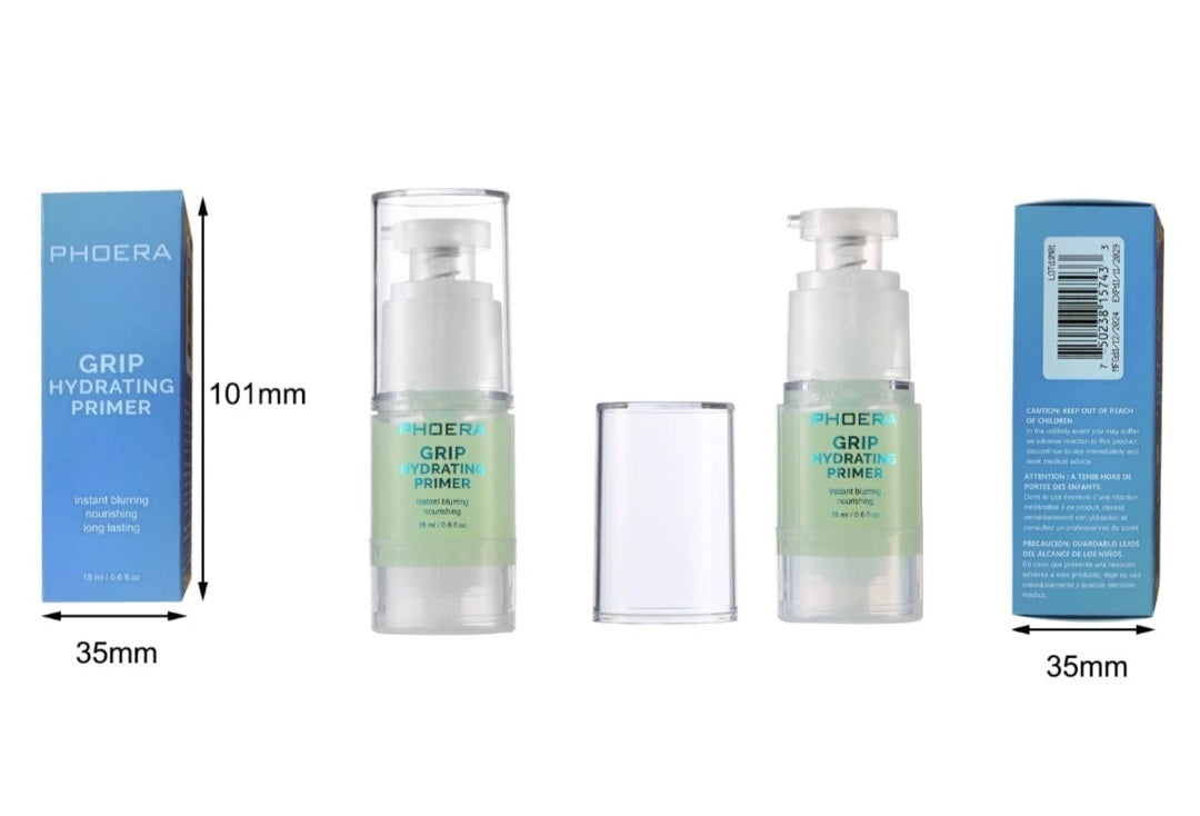 2 x  Phoera Hydrating Primer Smooth Grip Finish Instant Blurring Flawless Base