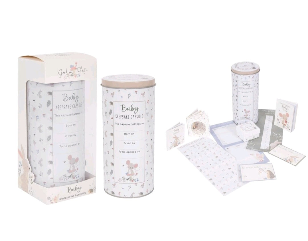 Baby Keepsake Time Capsule Memory Tin