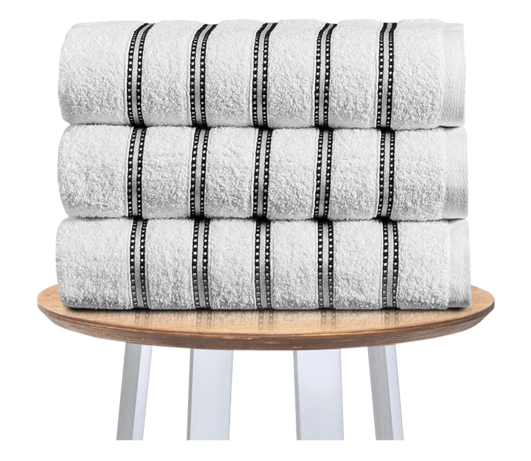 PK Of 3 Luxury Hand Towels Or Bath Sheets Set