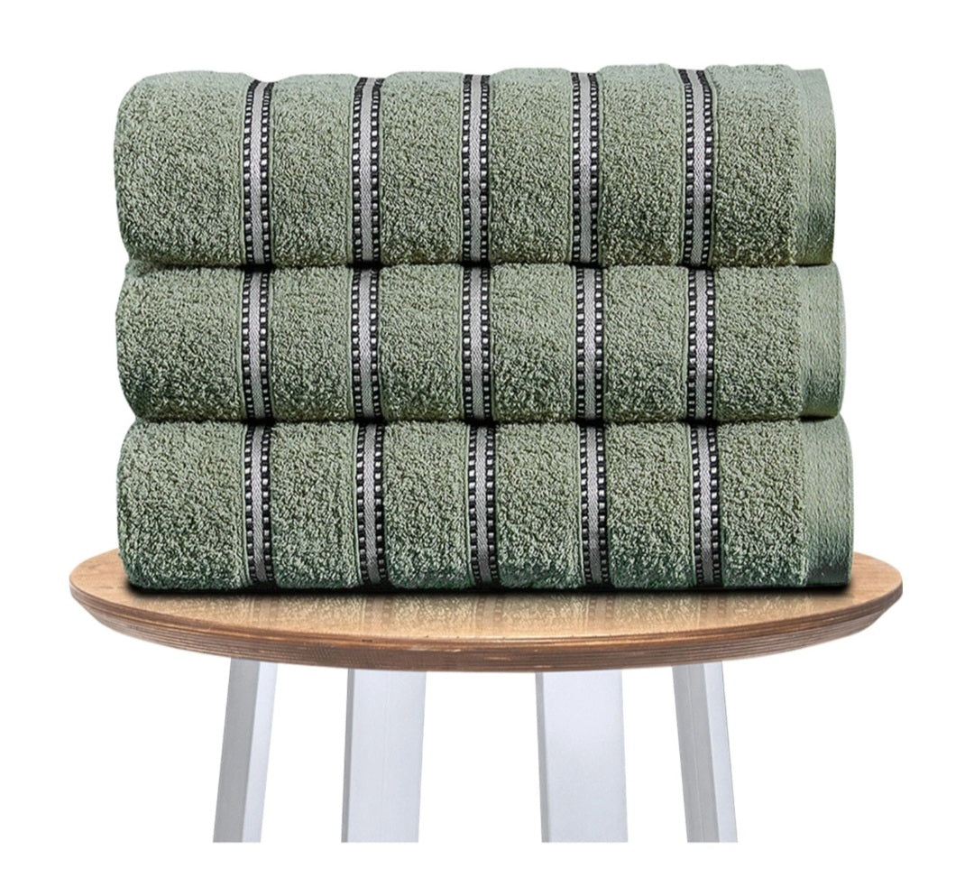 PK Of 3 Luxury Hand Towels Or Bath Sheets Set