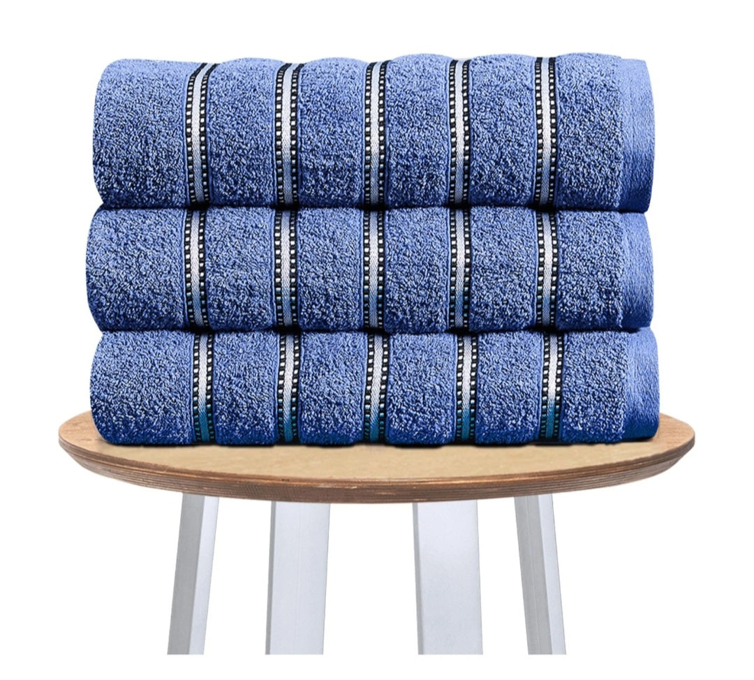 PK Of 3 Luxury Hand Towels Or Bath Sheets Set