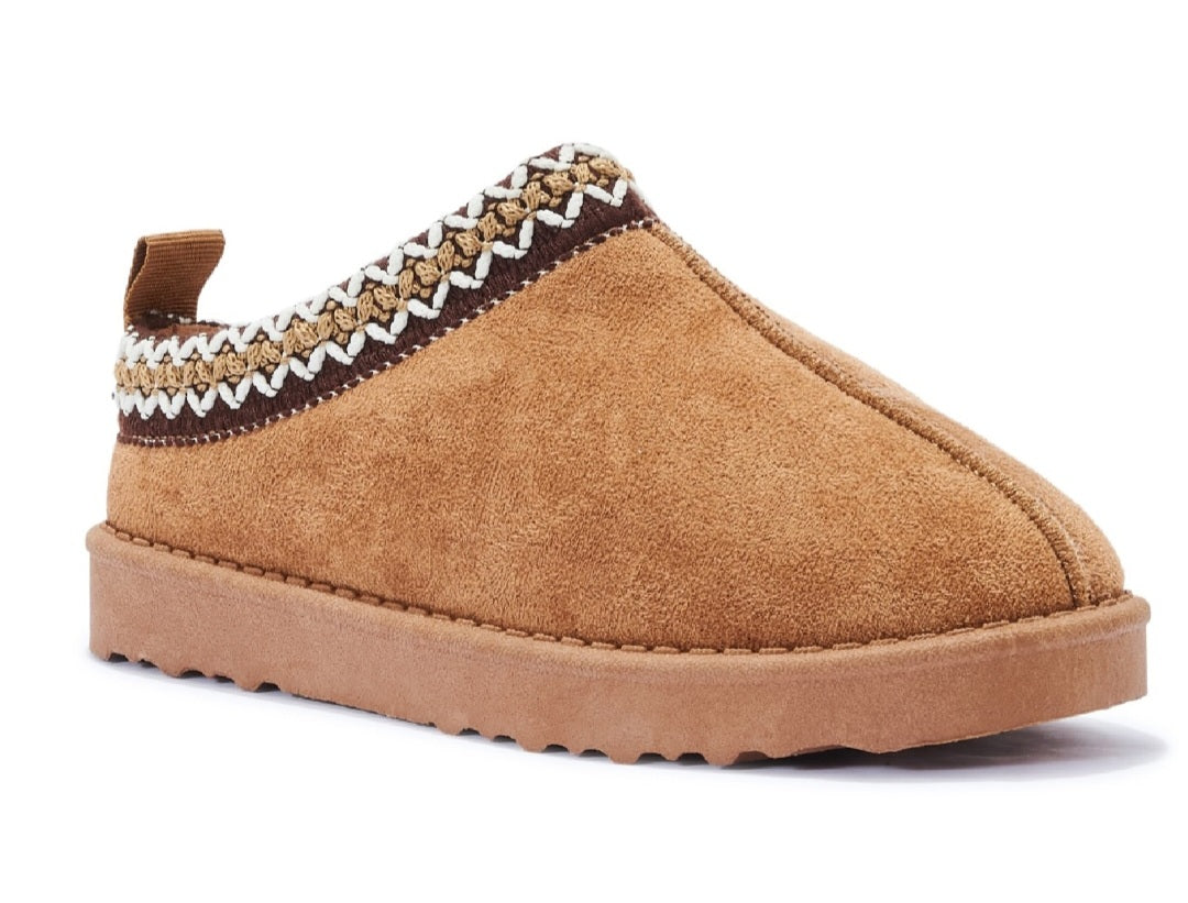 NEW KIDS SLIP ON WARM FAUX FUR LINED SLIPPER SHOES