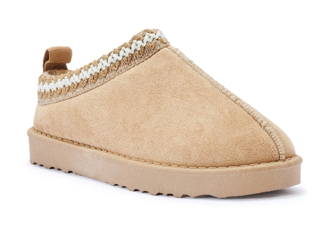 NEW KIDS SLIP ON WARM FAUX FUR LINED SLIPPER SHOES