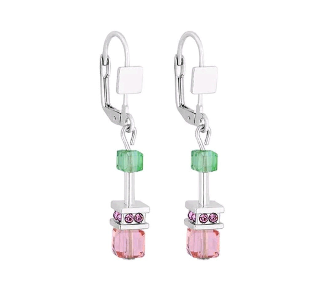 Diamond Style Cube Earrings