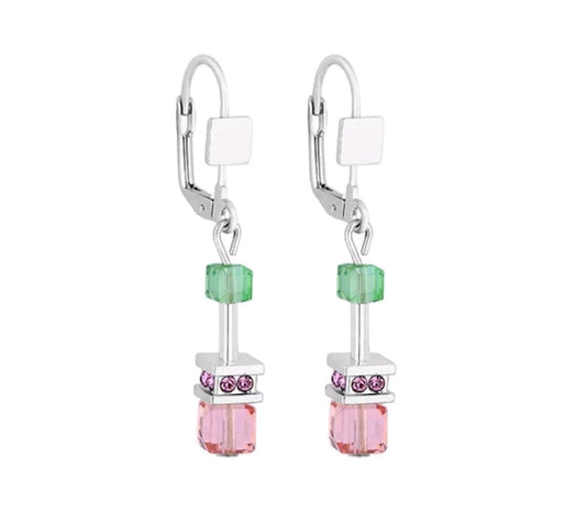 Diamond Style Cube Earrings