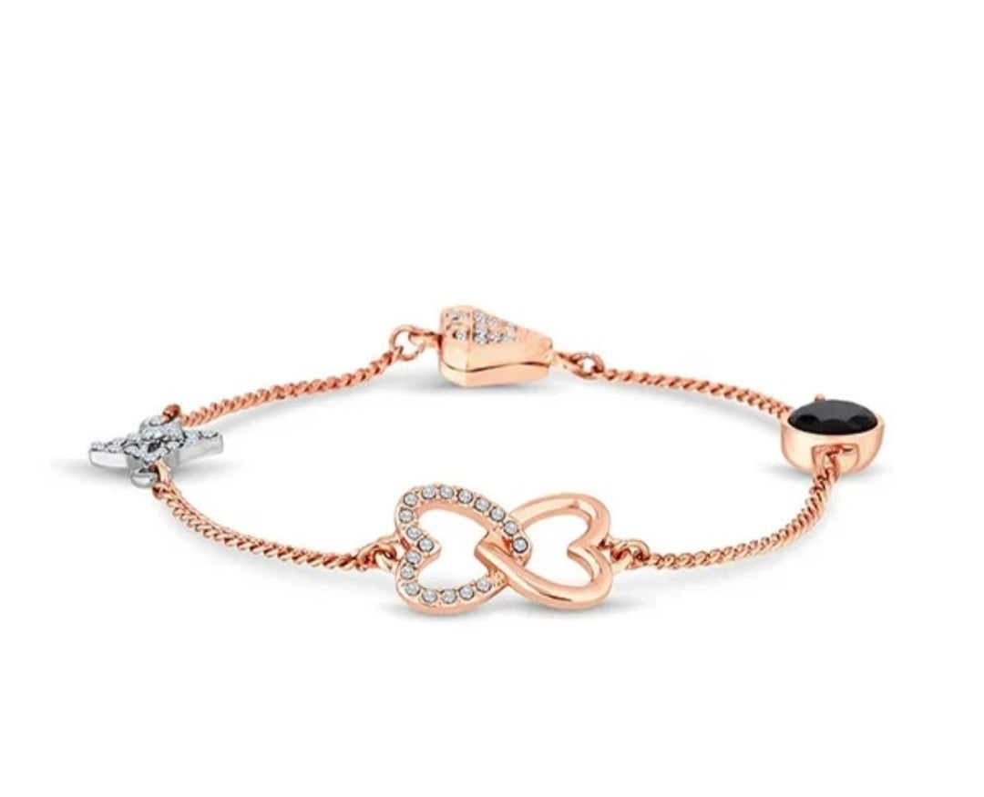 Diamond Style Stacker Magnetic Heart Bracelet