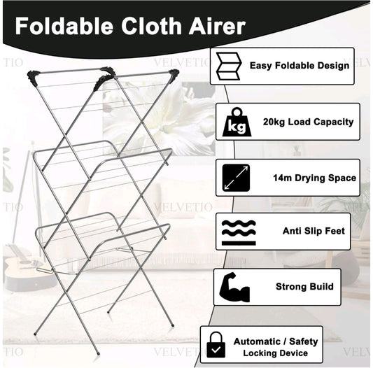 3 Tier Clothes Dryer Airer