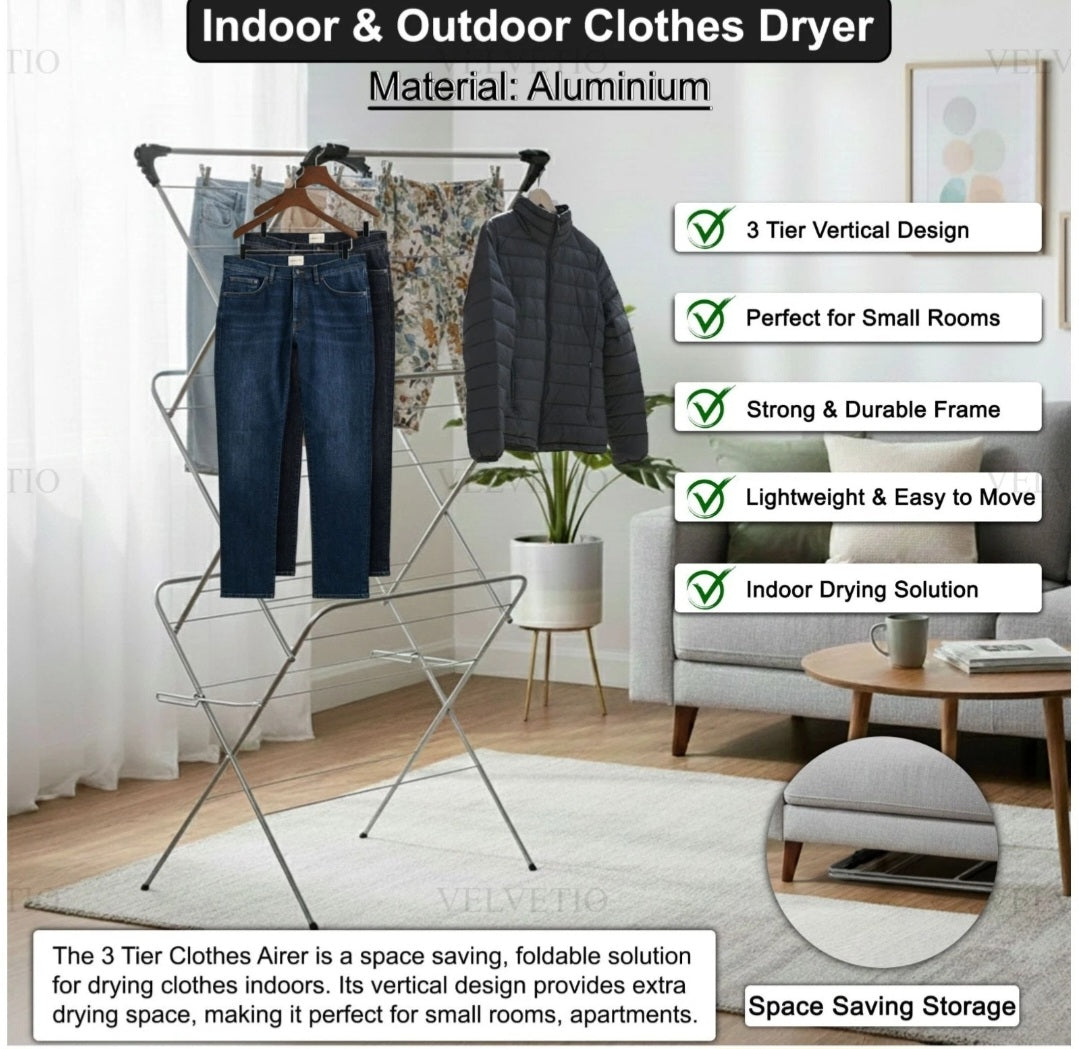 3 Tier Clothes Dryer Airer