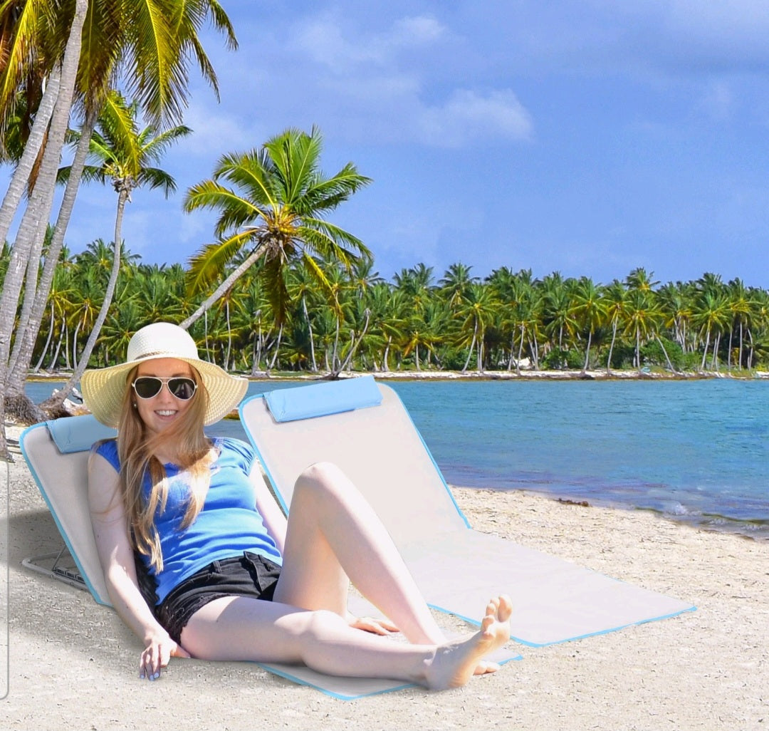 Set Of 2 Beach Mat Seats