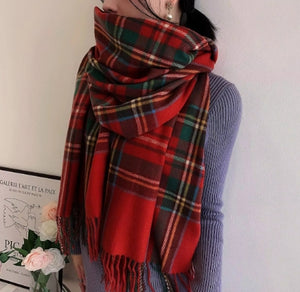 Ladies Tartan Print Scarf