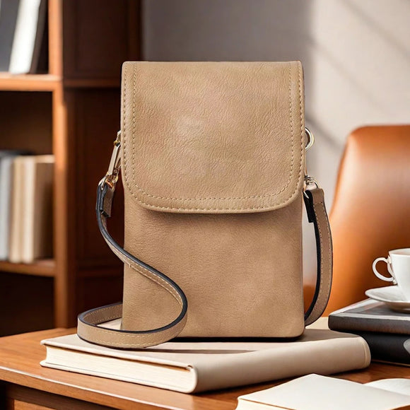 Fashionable and minimalist PU leather women's crossbody bag